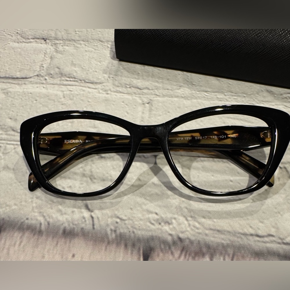 Prada Black Cat-Eye Glasses Bold Design - Picture 9 of 11